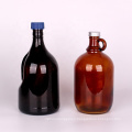 Luxury 1liter 2 liter amber California wine beer growler glass bottle with swing top